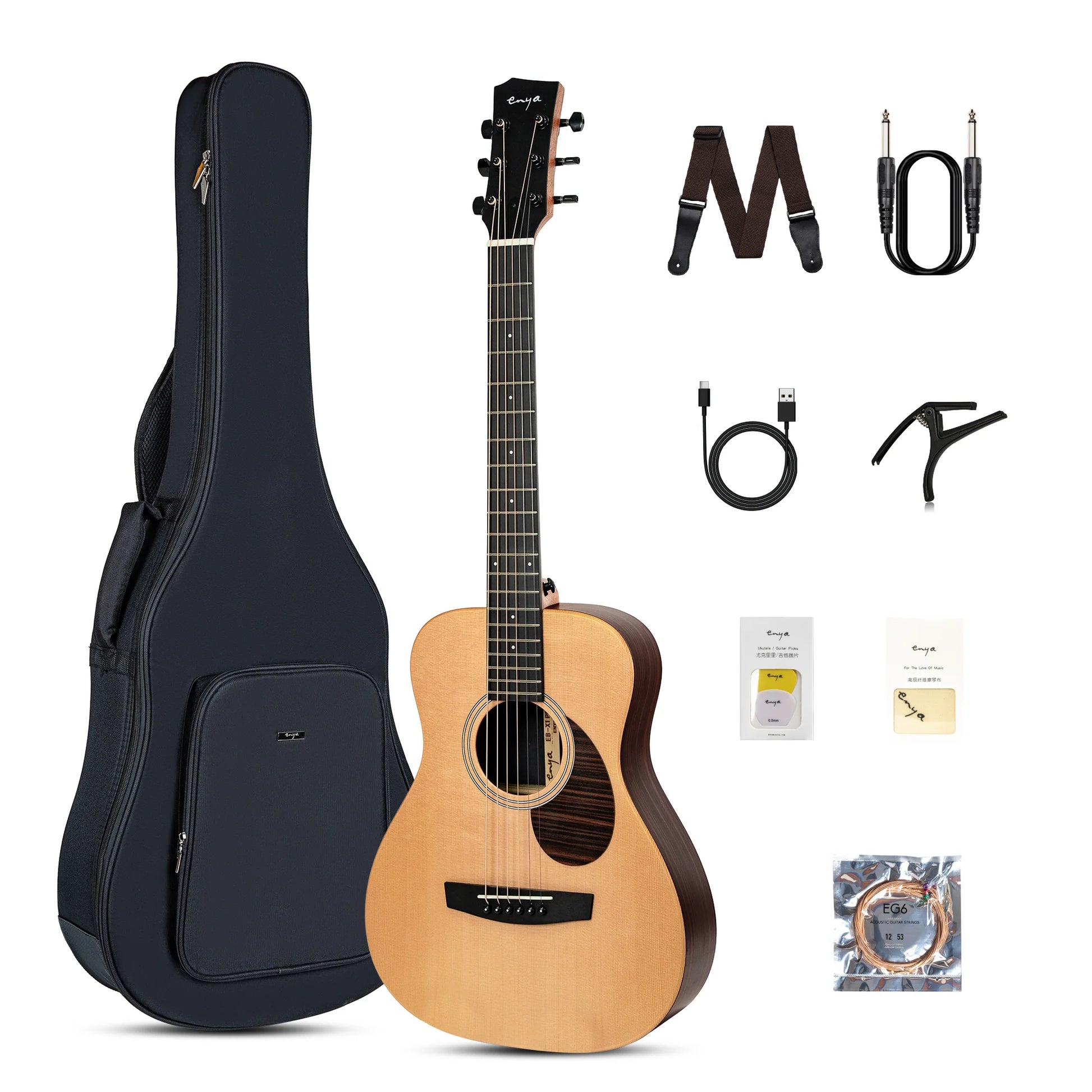 Đàn Guitar Acoustic Enya EB-X1 Pro Max SP1 AcousticPlus - Việt Music