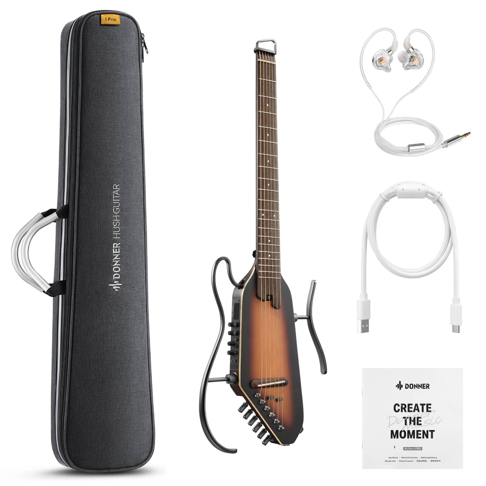 Đàn Guitar Silent Acoustic Donner HUSH-I Pro Maple - Việt Music