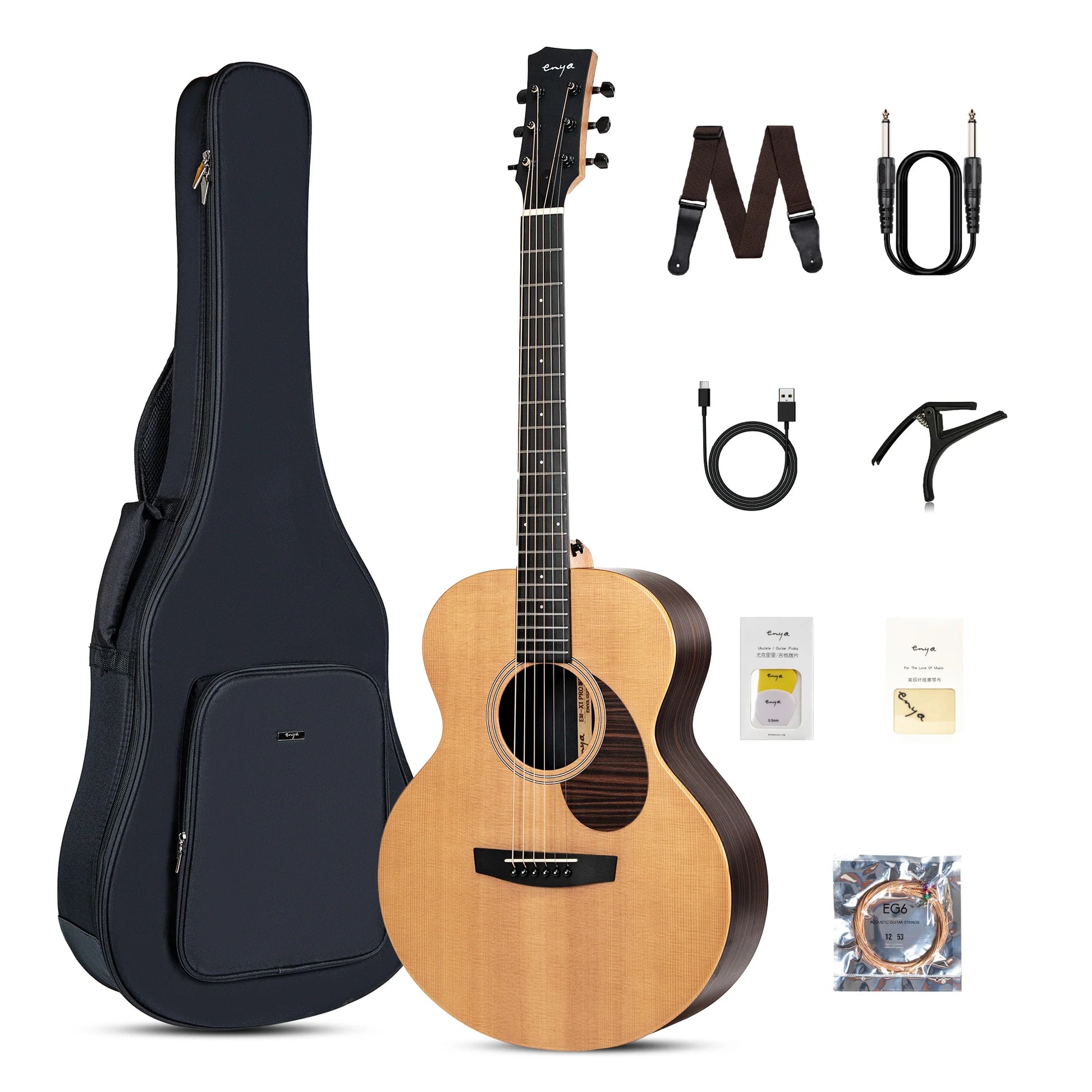 Đàn Guitar Acoustic Enya EM-X1 Pro Max SP1 AcousticPlus - Việt Music