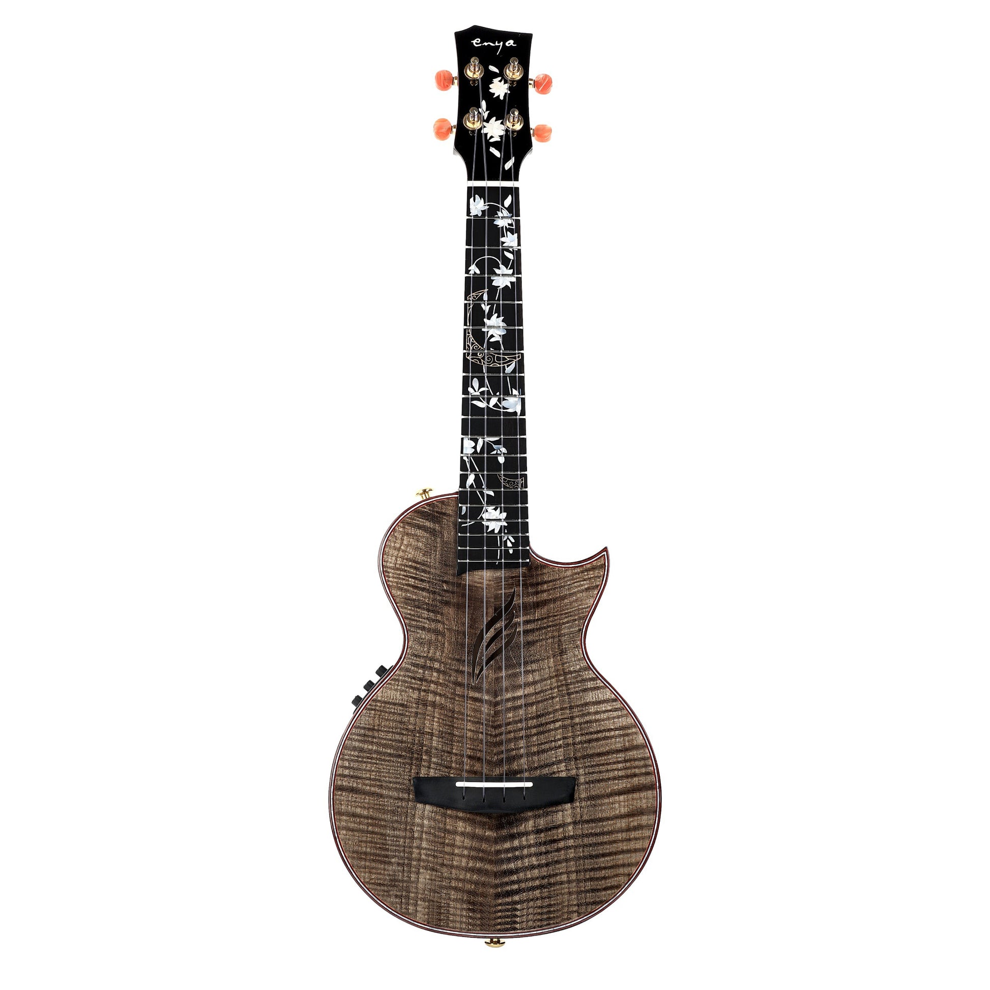 Đàn Ukulele Tenor Enya EUT-E6 Solid Maple, Black - Việt Music