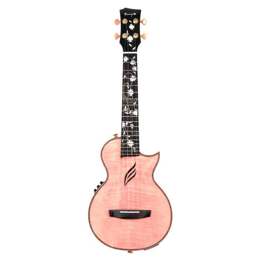 Đàn Ukulele Tenor Enya EUT-E6 Solid Maple, Pink - Việt Music