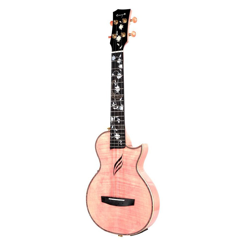 Đàn Ukulele Tenor Enya EUT-E6 Solid Maple, Pink - Việt Music