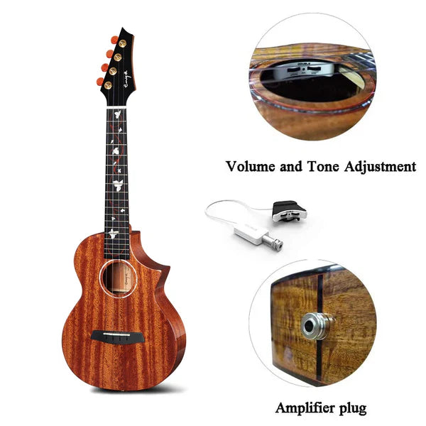 Đàn Ukulele Tenor Enya EUT-M6 EQ Solid Mahogany - Việt Music