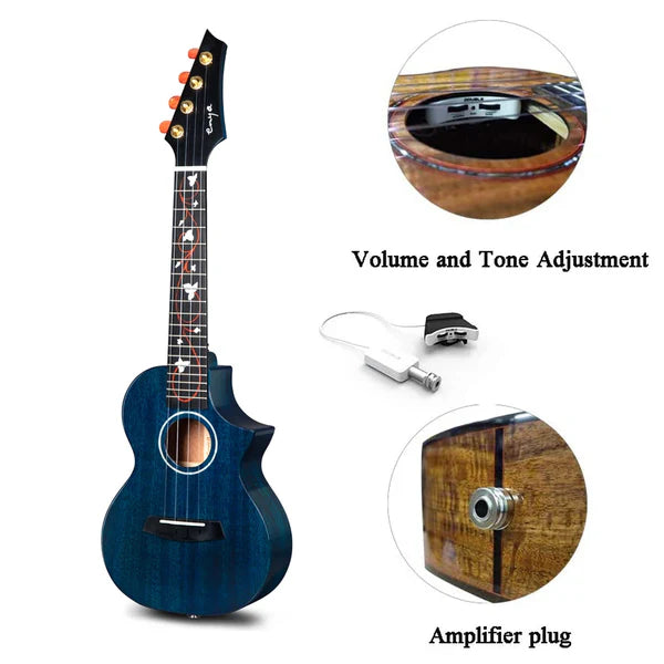 Đàn Ukulele Concert Enya EUC-M6 EQ Solid Mahogany - Việt Music