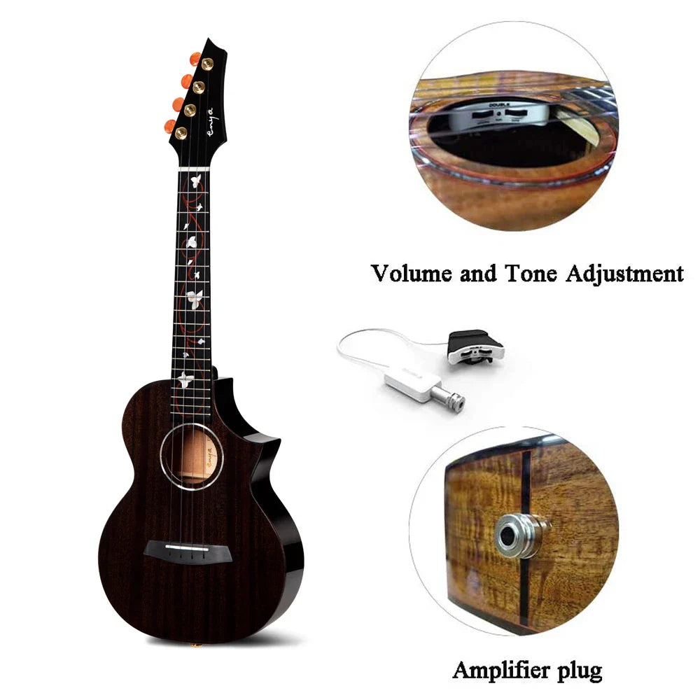 Đàn Ukulele Concert Enya EUC-M6 EQ Solid Mahogany - Việt Music