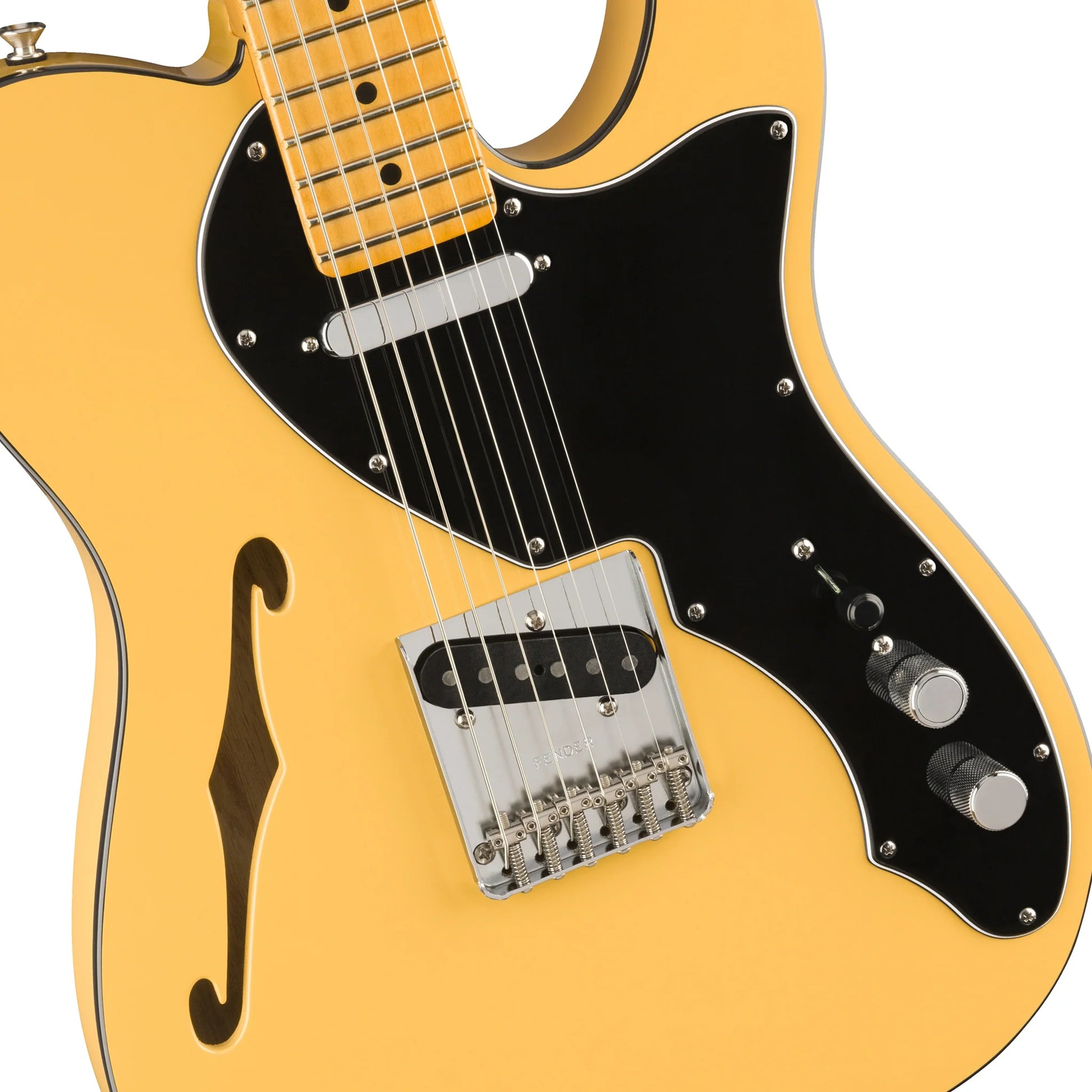 Đàn Guitar Điện Fender Artist Britt Daniel Telecaster Thinline SS, Maple Fingerboard, Amarillo Gold - Việt Music