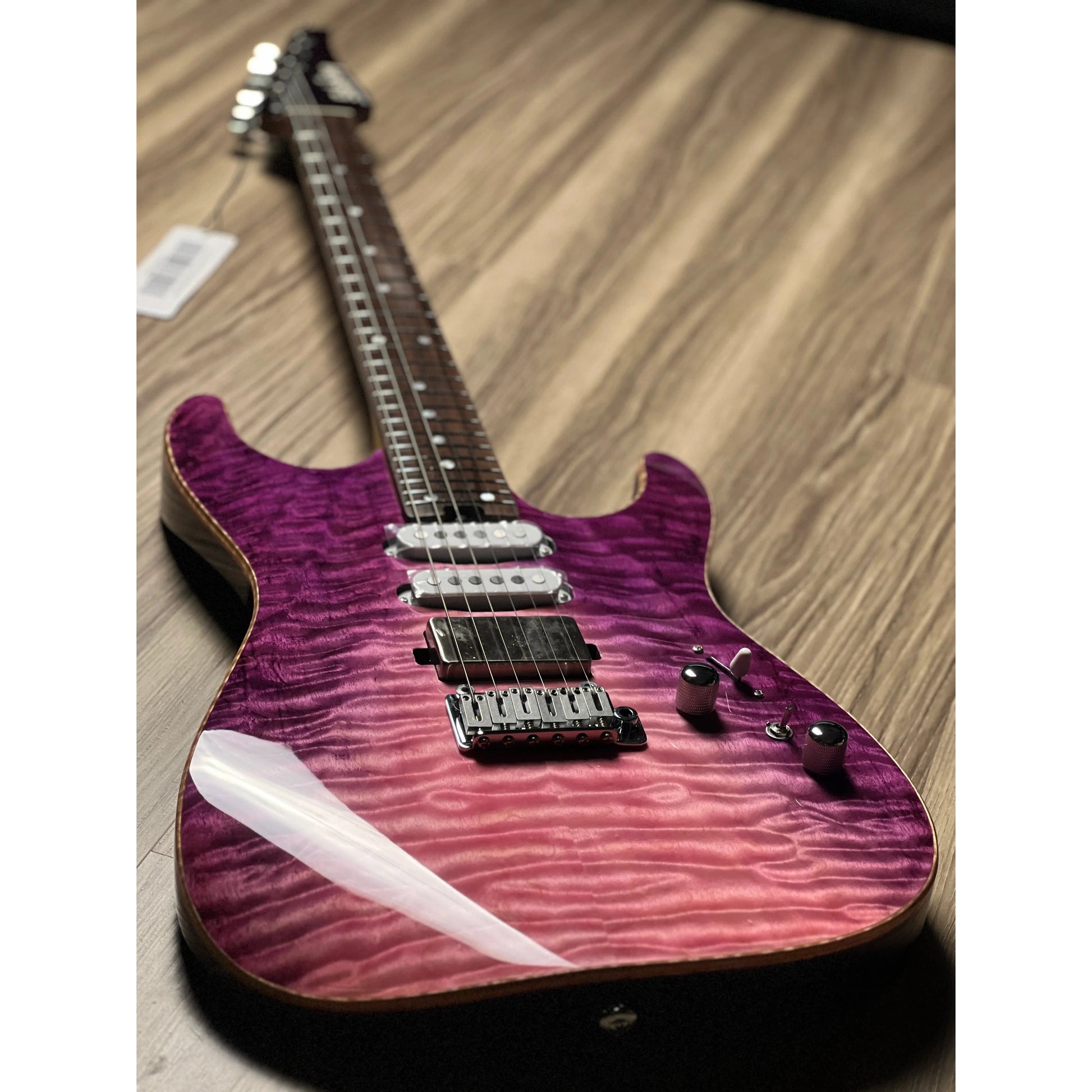 Đàn Guitar Điện Soloking MS-1 Custom 24 Quilt HSS, Rosewood Fingerboard, Purple Wakesurf Jescar - Việt Music