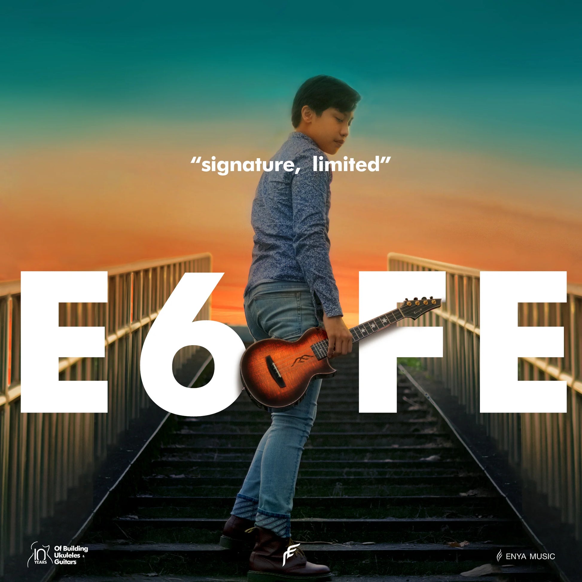 Đàn Ukulele Tenor Enya EUT E6 FE Koa EQ - Limited Edition - Việt Music