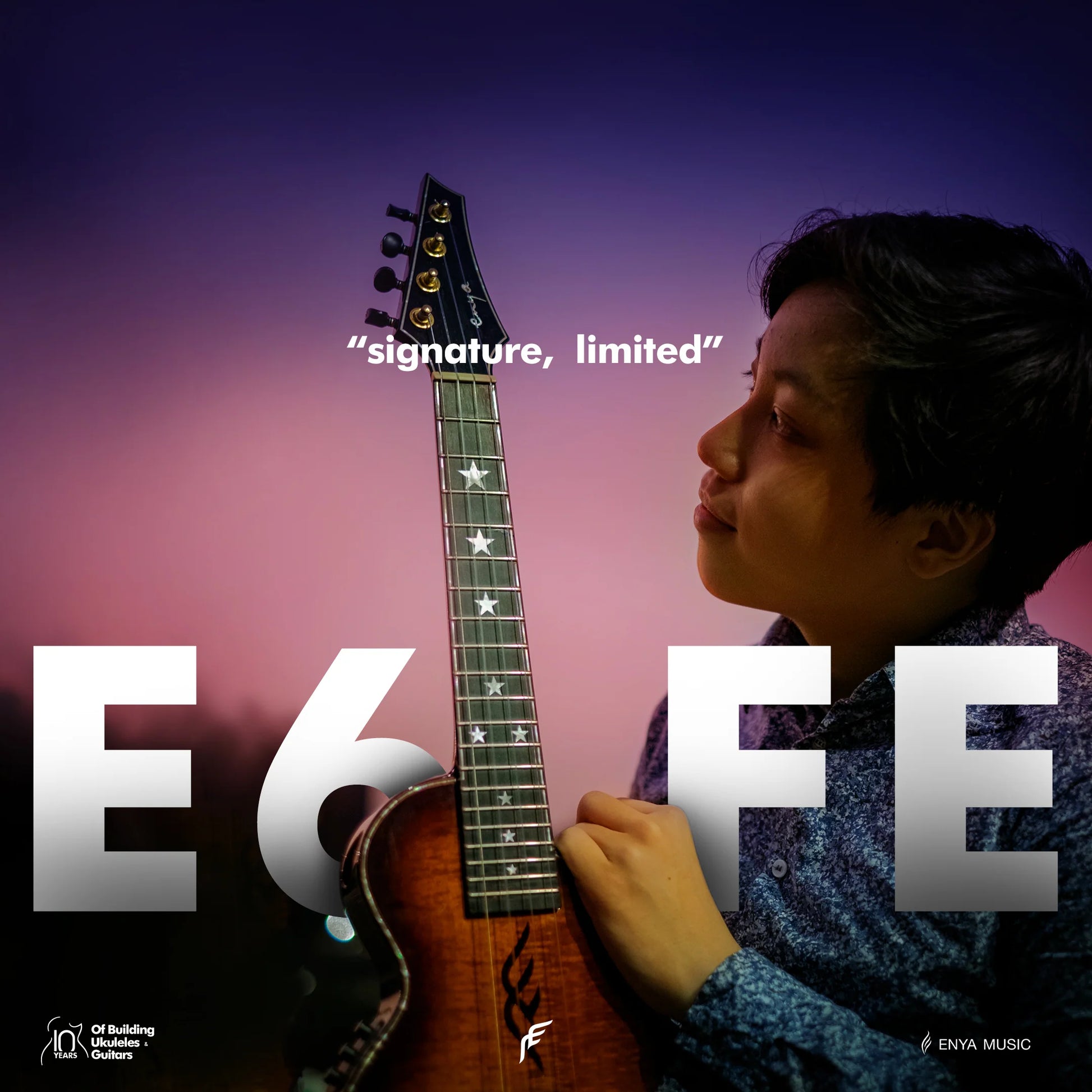 Đàn Ukulele Tenor Enya EUT E6 FE Koa EQ - Limited Edition - Việt Music