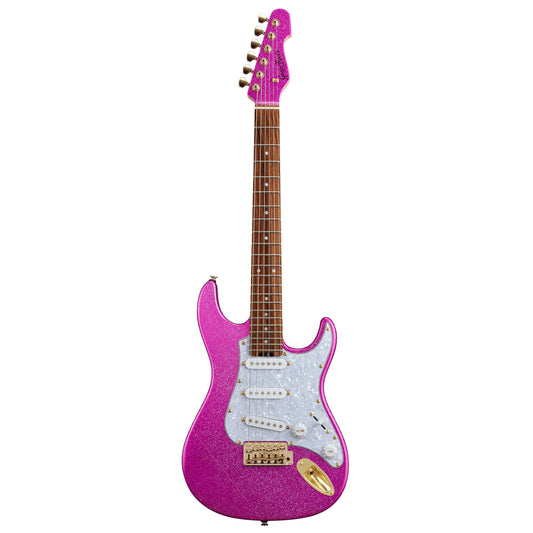 Đàn Guitar Điện GrassRoots G-SNAPPER TO SSS, Pau Ferro Fingerboard, Twinkle Pink - Việt Music