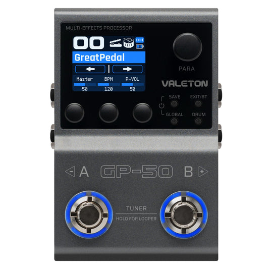 Pedal Guitar Valeton GP-50 Multi-FX, Amp & IR Loader Mini.