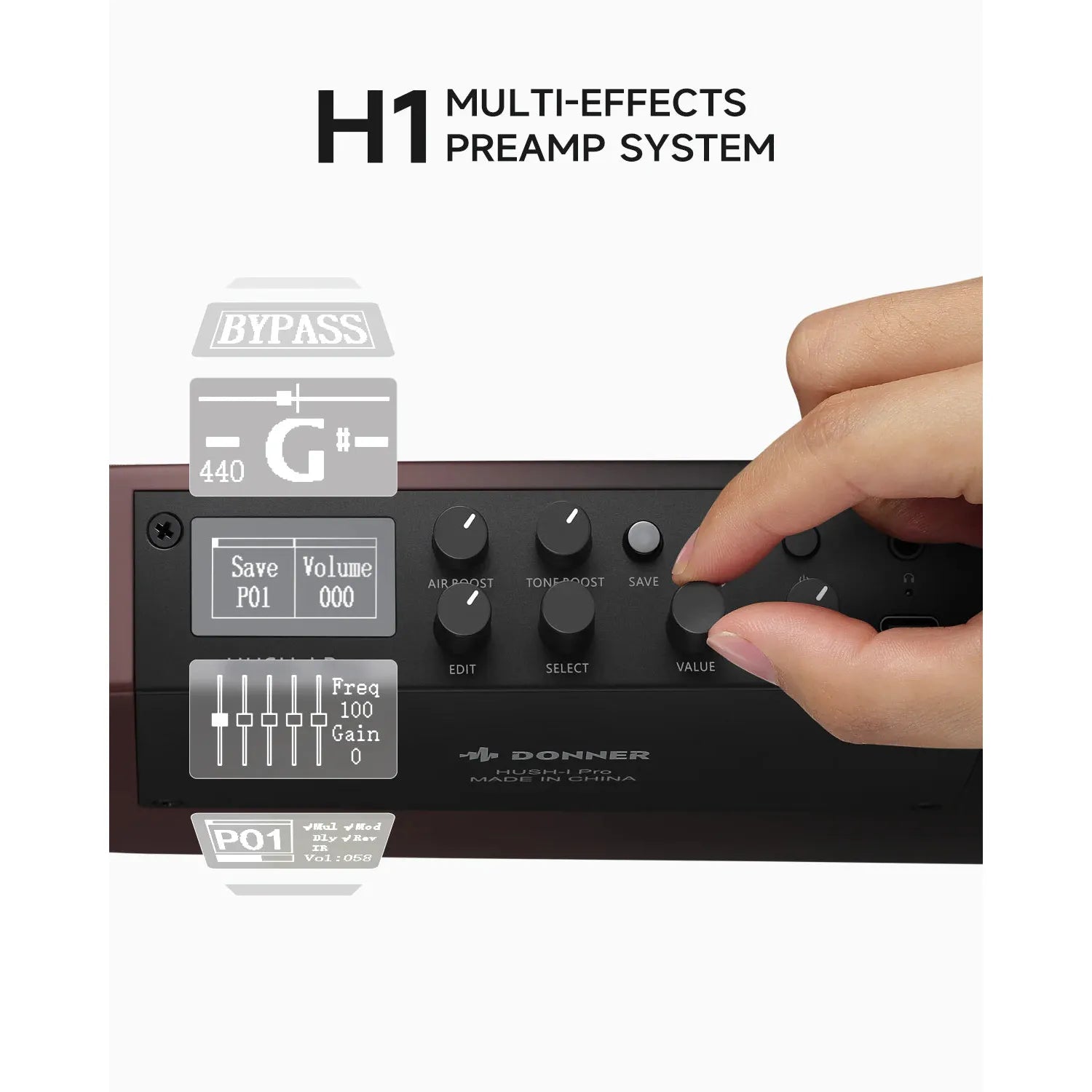 Đàn Guitar Silent Acoustic Donner HUSH-I Pro - Việt Music