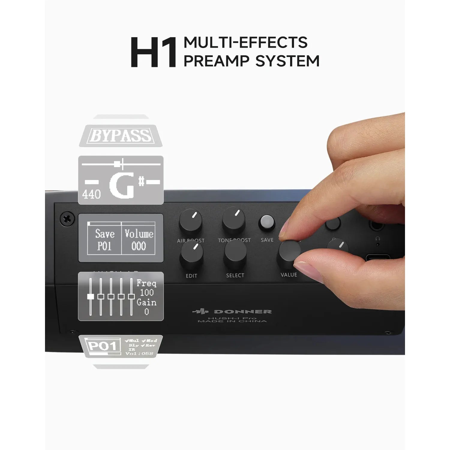 Đàn Guitar Silent Acoustic Donner HUSH-I Pro - Việt Music