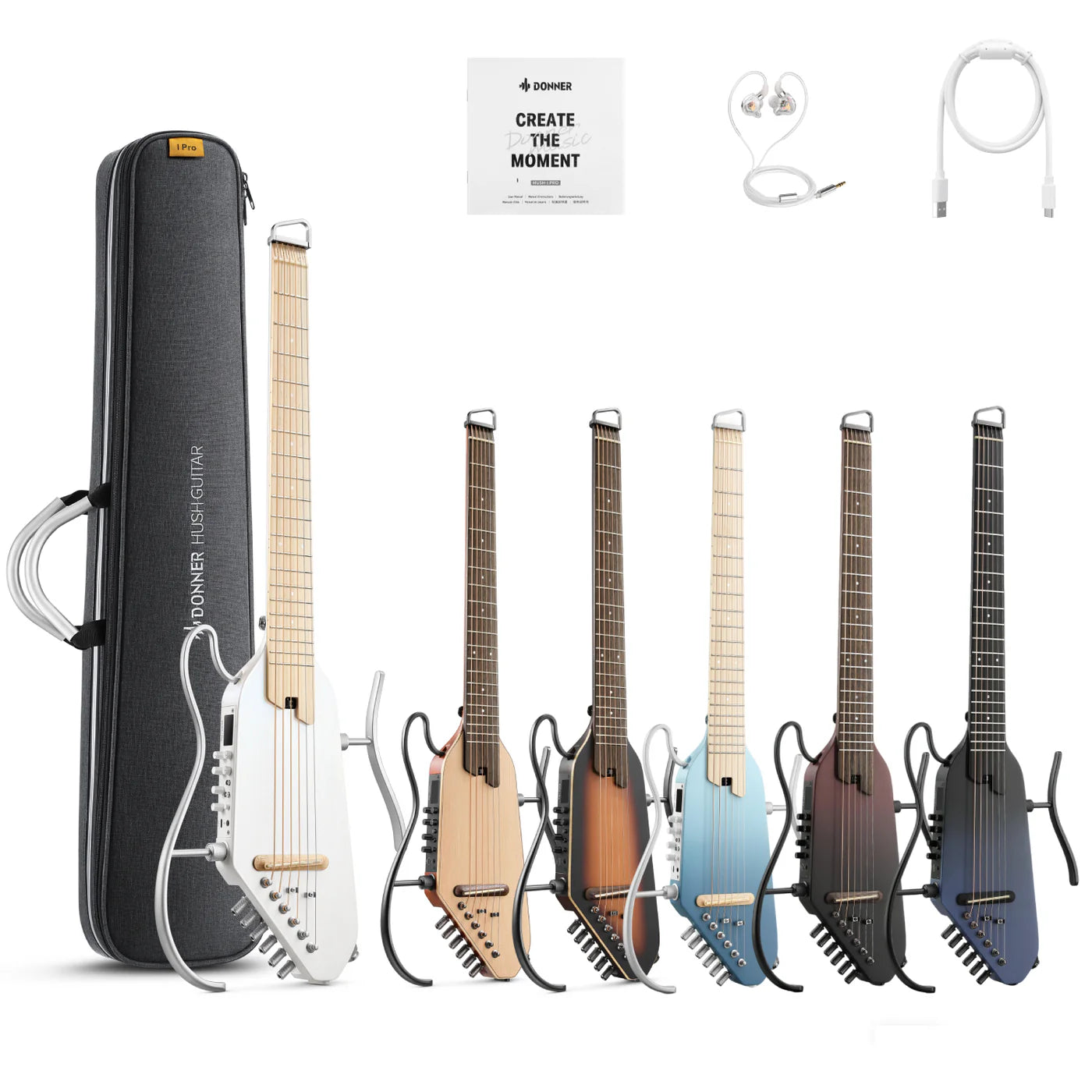 Đàn Guitar Silent Acoustic Donner HUSH-I Pro - Việt Music