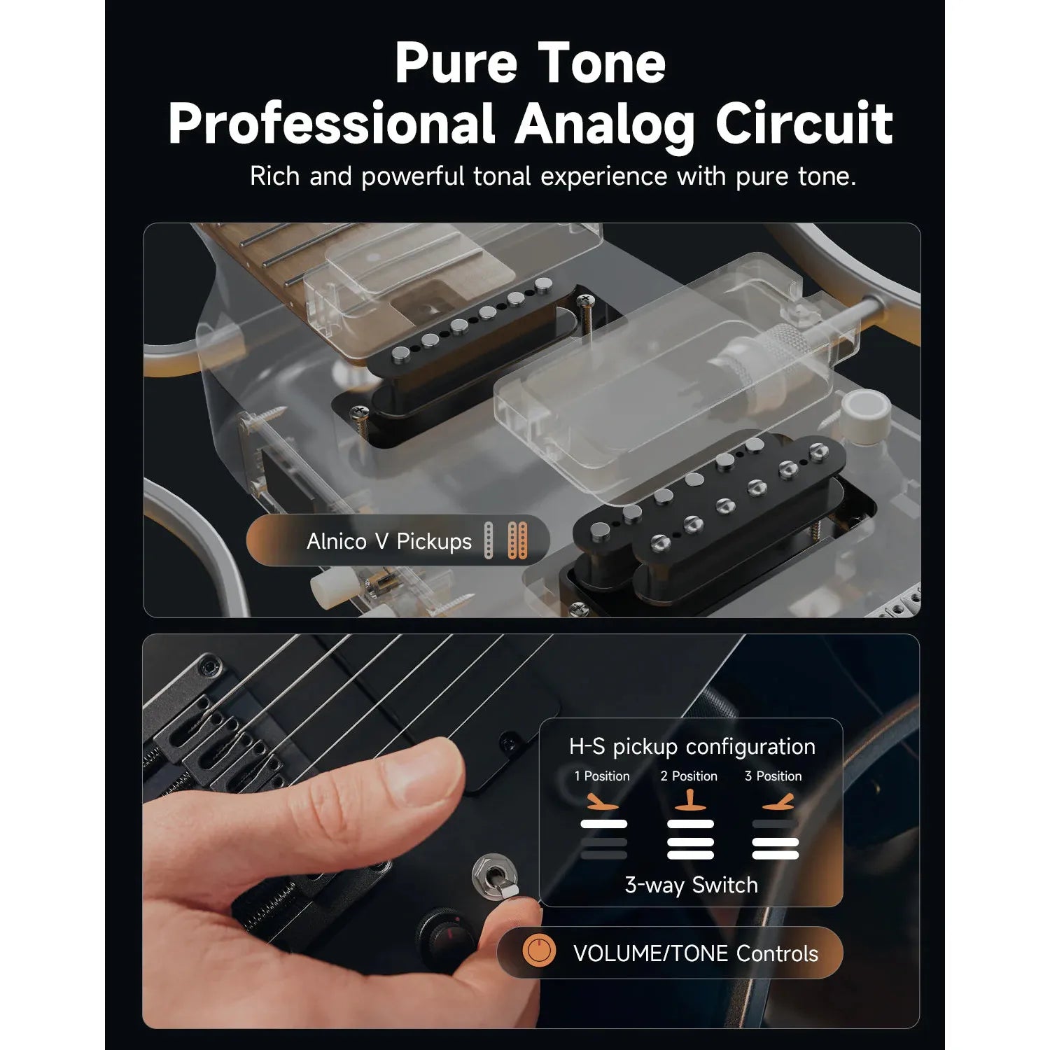 Đàn Guitar Điện Donner HUSH-X Pro - Việt Music