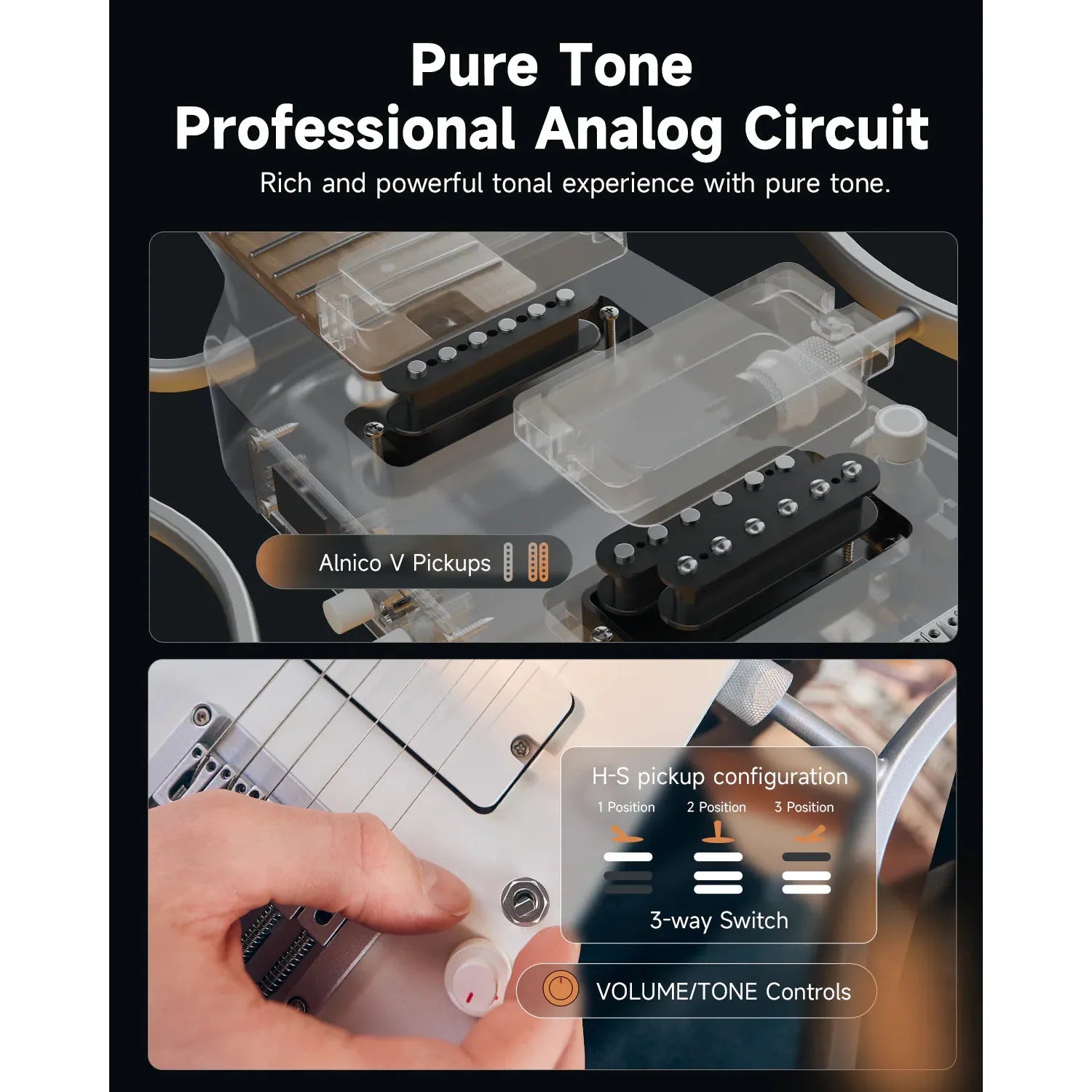 Đàn Guitar Điện Donner HUSH-X Pro - Việt Music