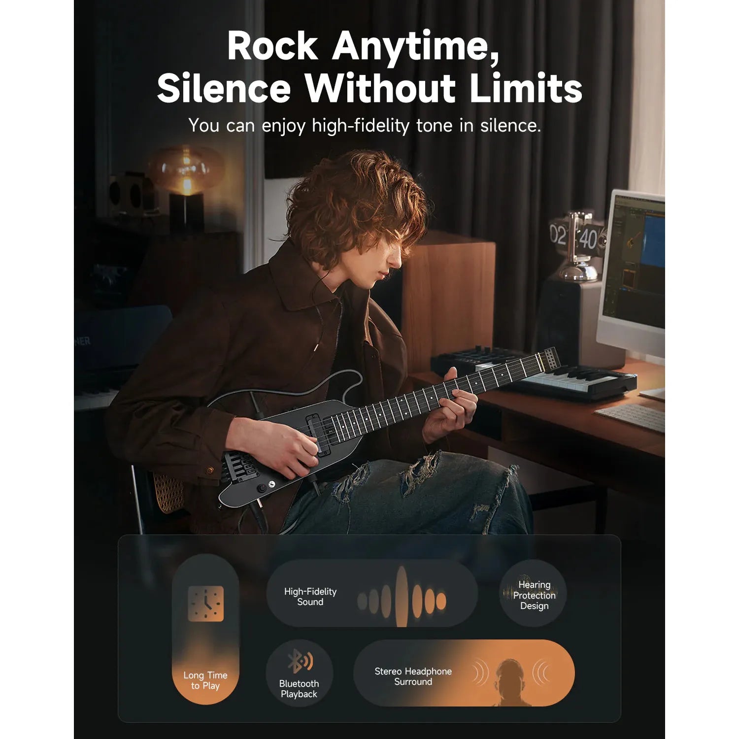 Đàn Guitar Điện Donner HUSH-X Pro - Việt Music