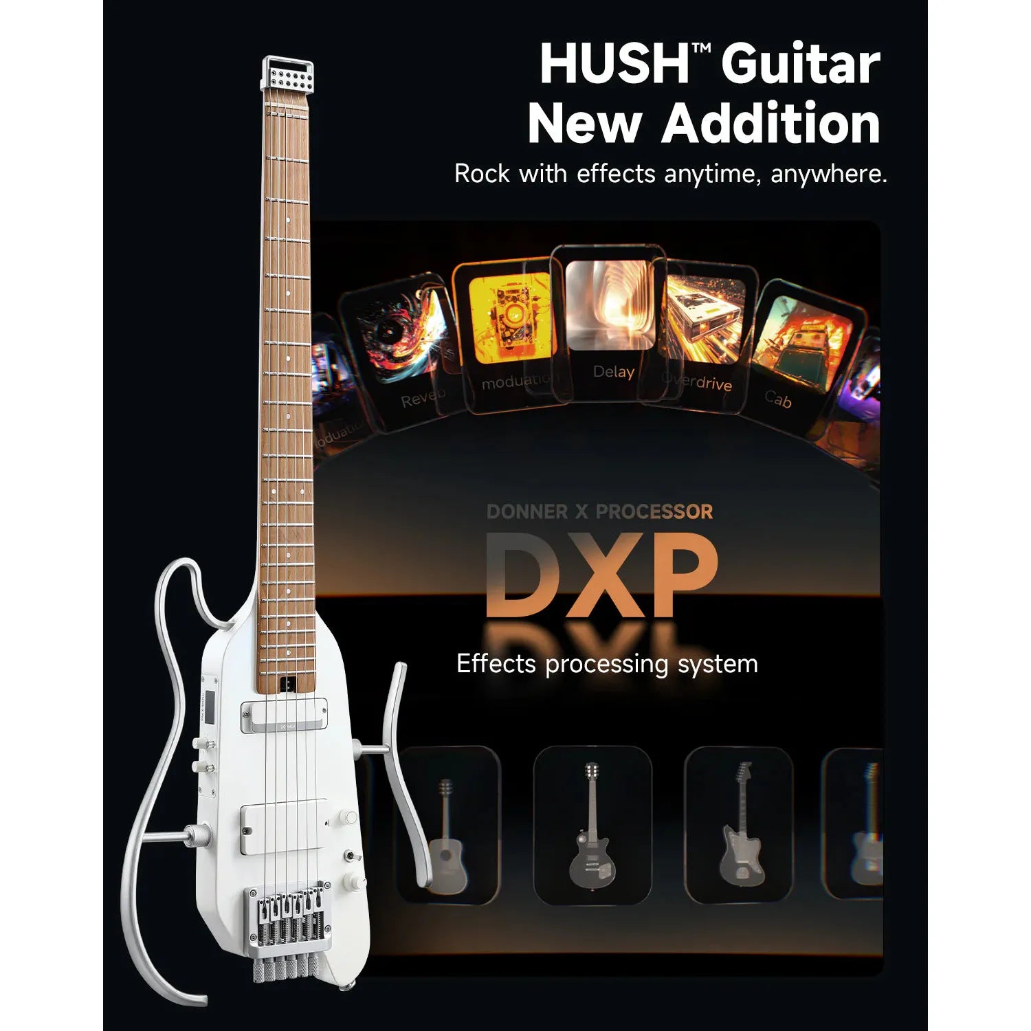 Đàn Guitar Điện Donner HUSH-X Pro - Việt Music