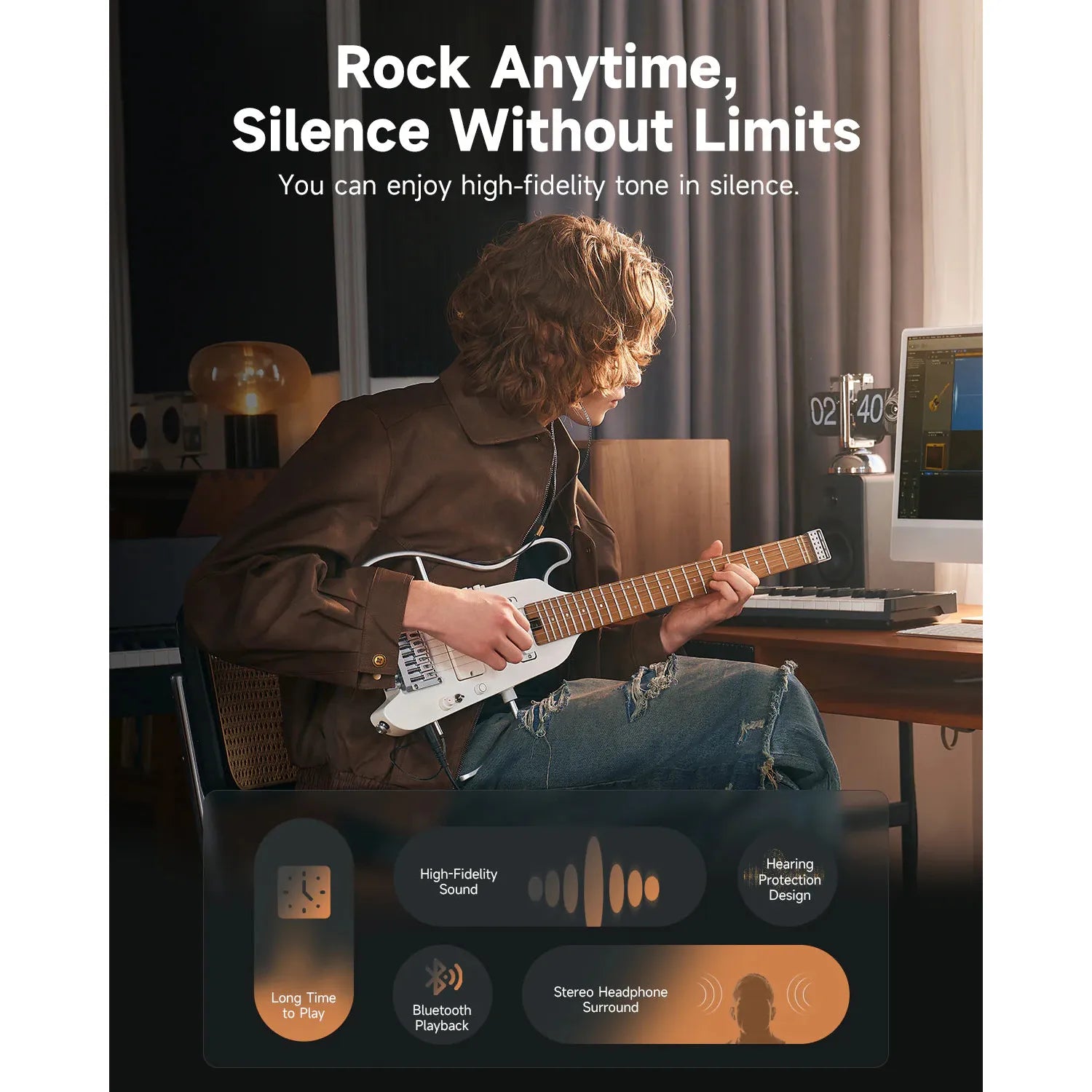 Đàn Guitar Điện Donner HUSH-X Pro - Việt Music