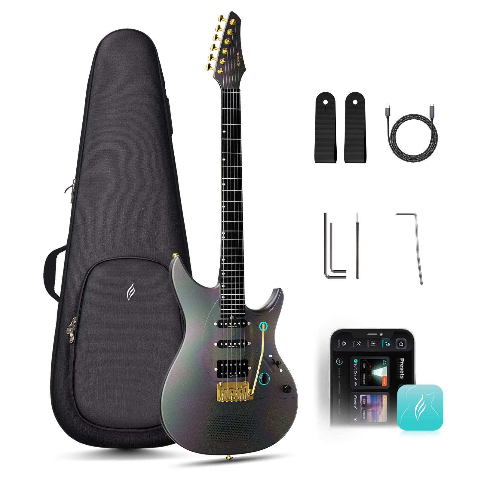 Đàn Guitar Điện Enya Inspire Pro AL - Apex Lab HSS, Carbon Fingerboard - Việt Music