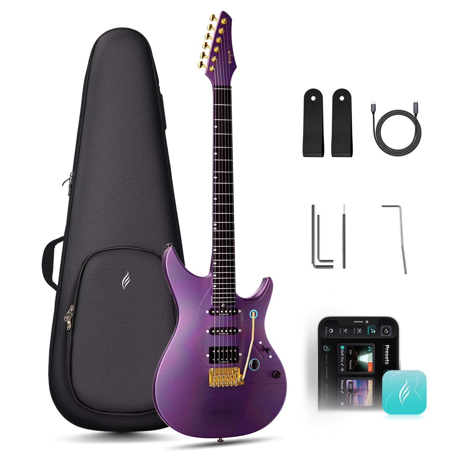 Đàn Guitar Điện Enya Inspire Pro AL - Apex Lab HSS, Carbon Fingerboard - Việt Music
