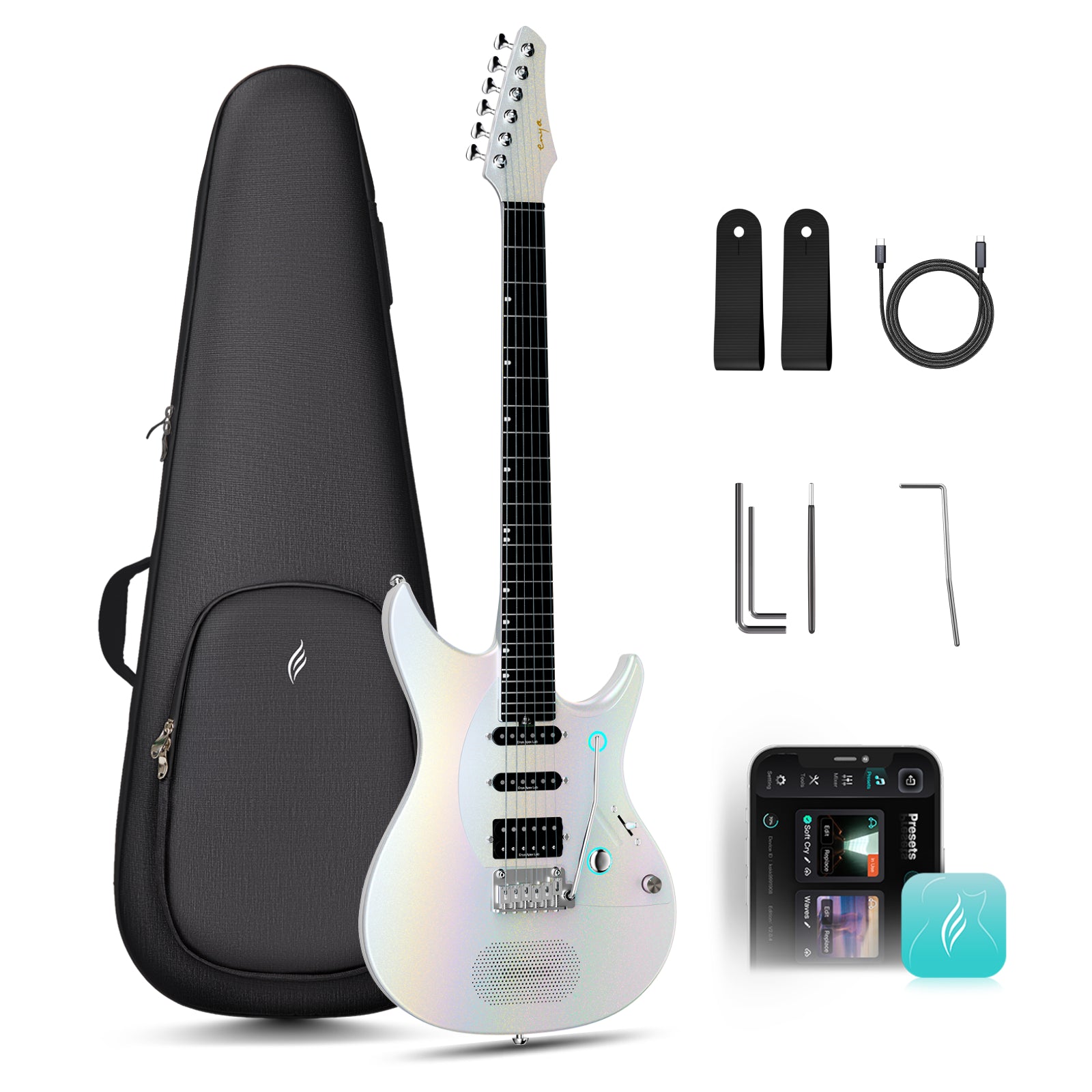 Đàn Guitar Điện Enya Inspire Pro AL - Apex Lab HSS, Carbon Fingerboard - Việt Music