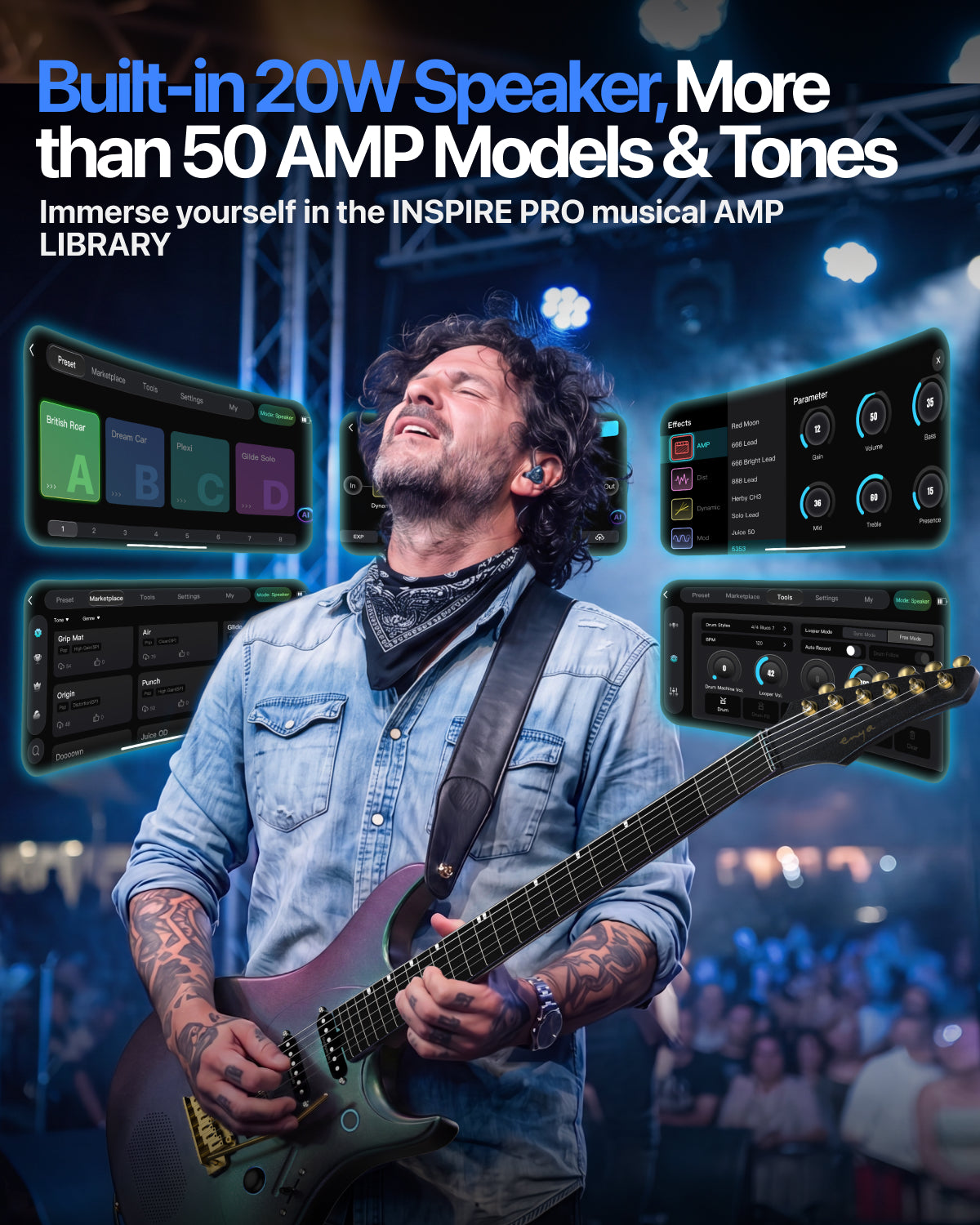 Đàn Guitar Điện Enya Inspire Pro AL - Apex Lab HSS, Carbon Fingerboard - Việt Music
