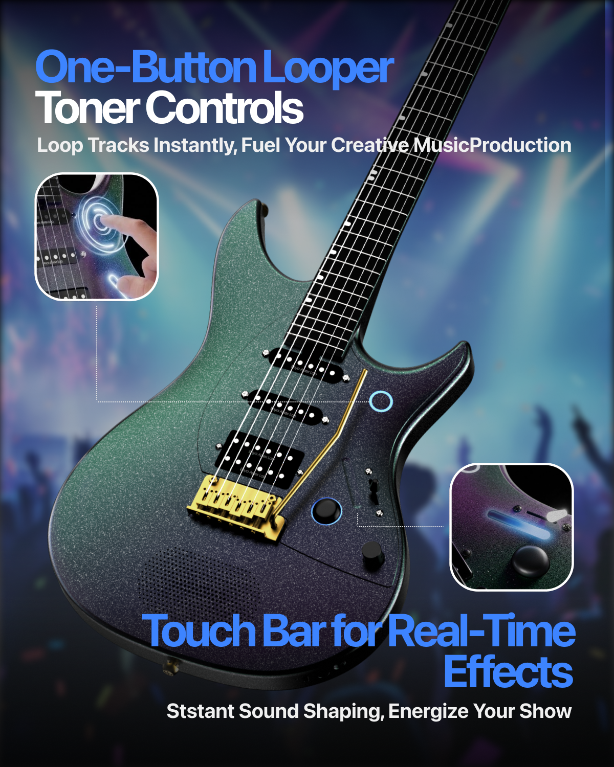 Đàn Guitar Điện Enya Inspire Pro AL - Apex Lab HSS, Carbon Fingerboard - Việt Music