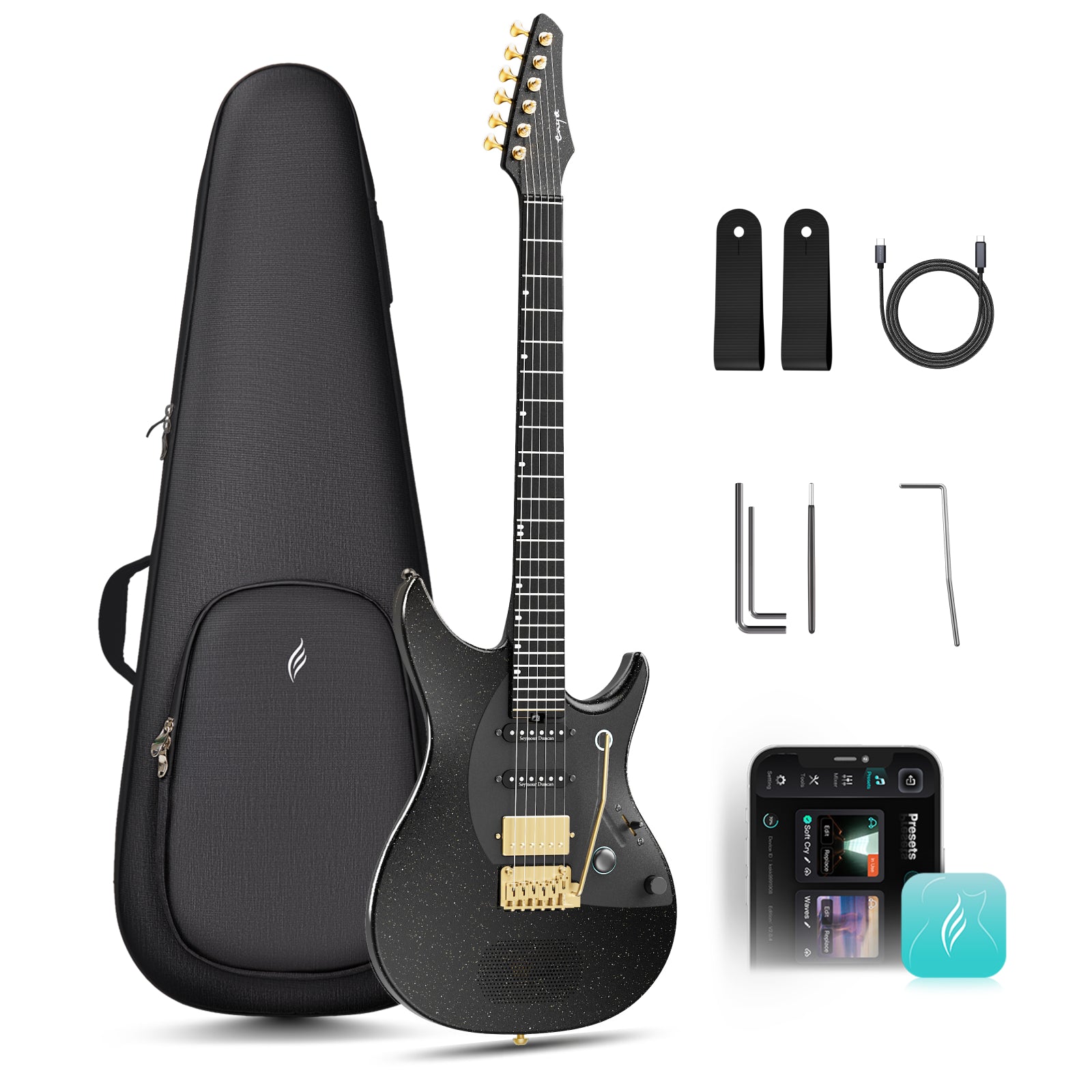 Đàn Guitar Điện Enya Inspire Pro SD - Seymour Duncan HSS, Carbon Fingerboard - Việt Music