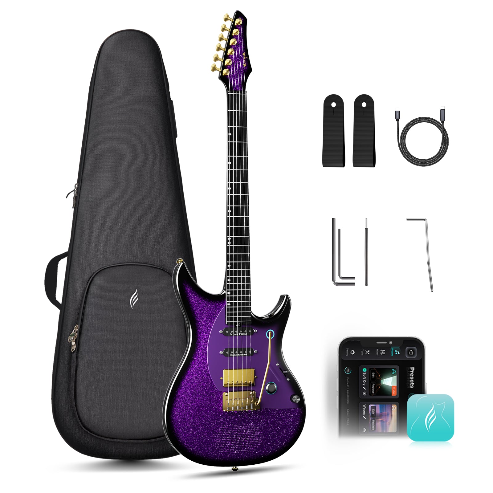 Đàn Guitar Điện Enya Inspire Pro SD - Seymour Duncan HSS, Carbon Fingerboard - Việt Music