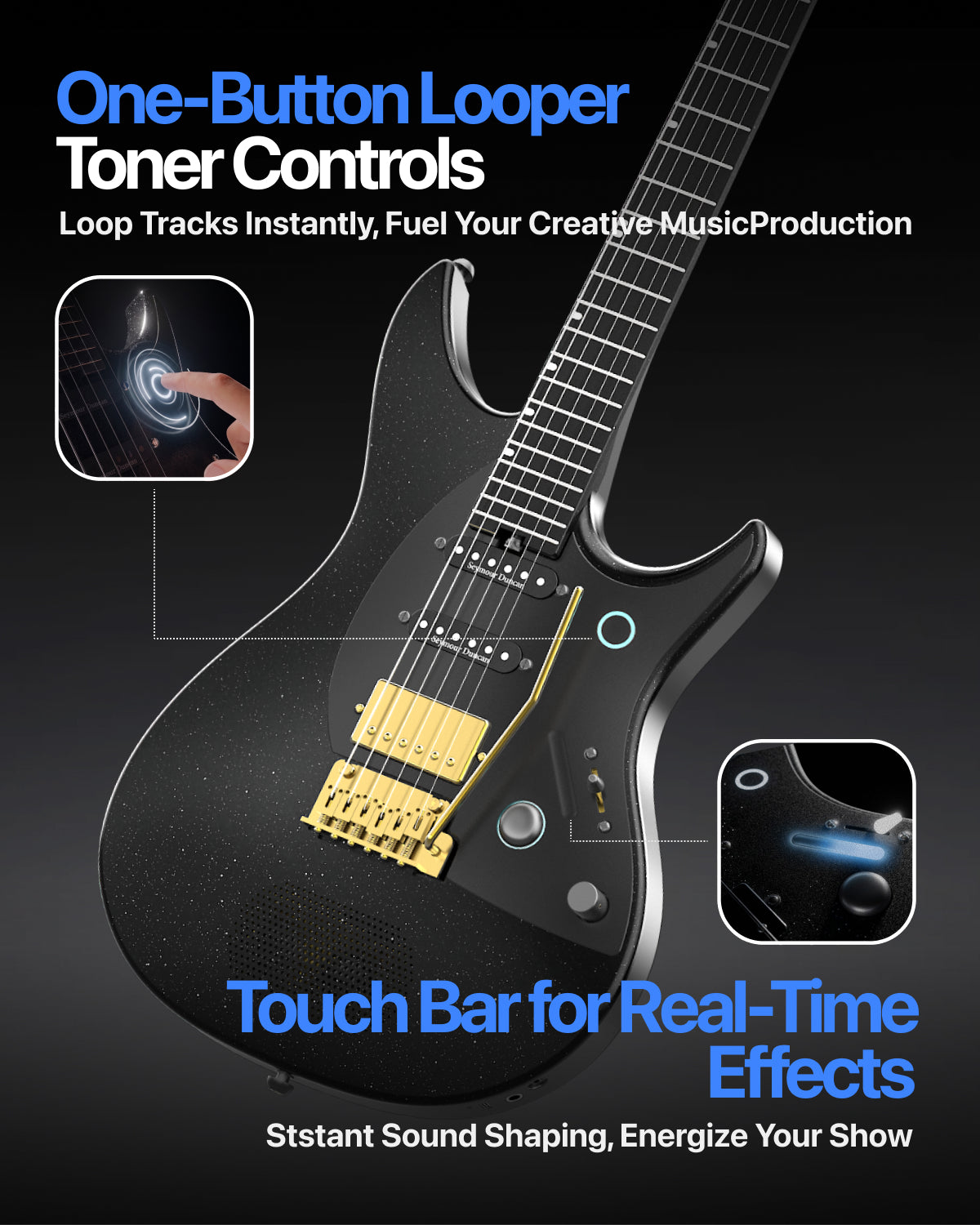Đàn Guitar Điện Enya Inspire Pro SD - Seymour Duncan HSS, Carbon Fingerboard - Việt Music