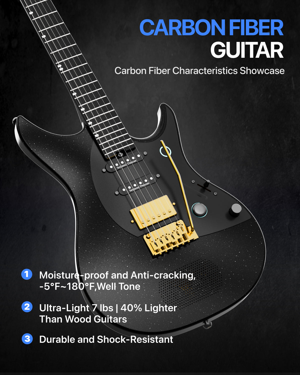 Đàn Guitar Điện Enya Inspire Pro SD - Seymour Duncan HSS, Carbon Fingerboard - Việt Music