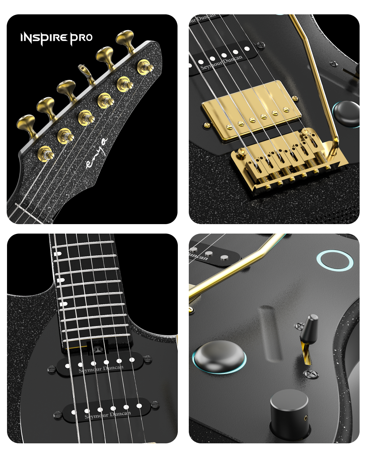 Đàn Guitar Điện Enya Inspire Pro SD - Seymour Duncan HSS, Carbon Fingerboard - Việt Music