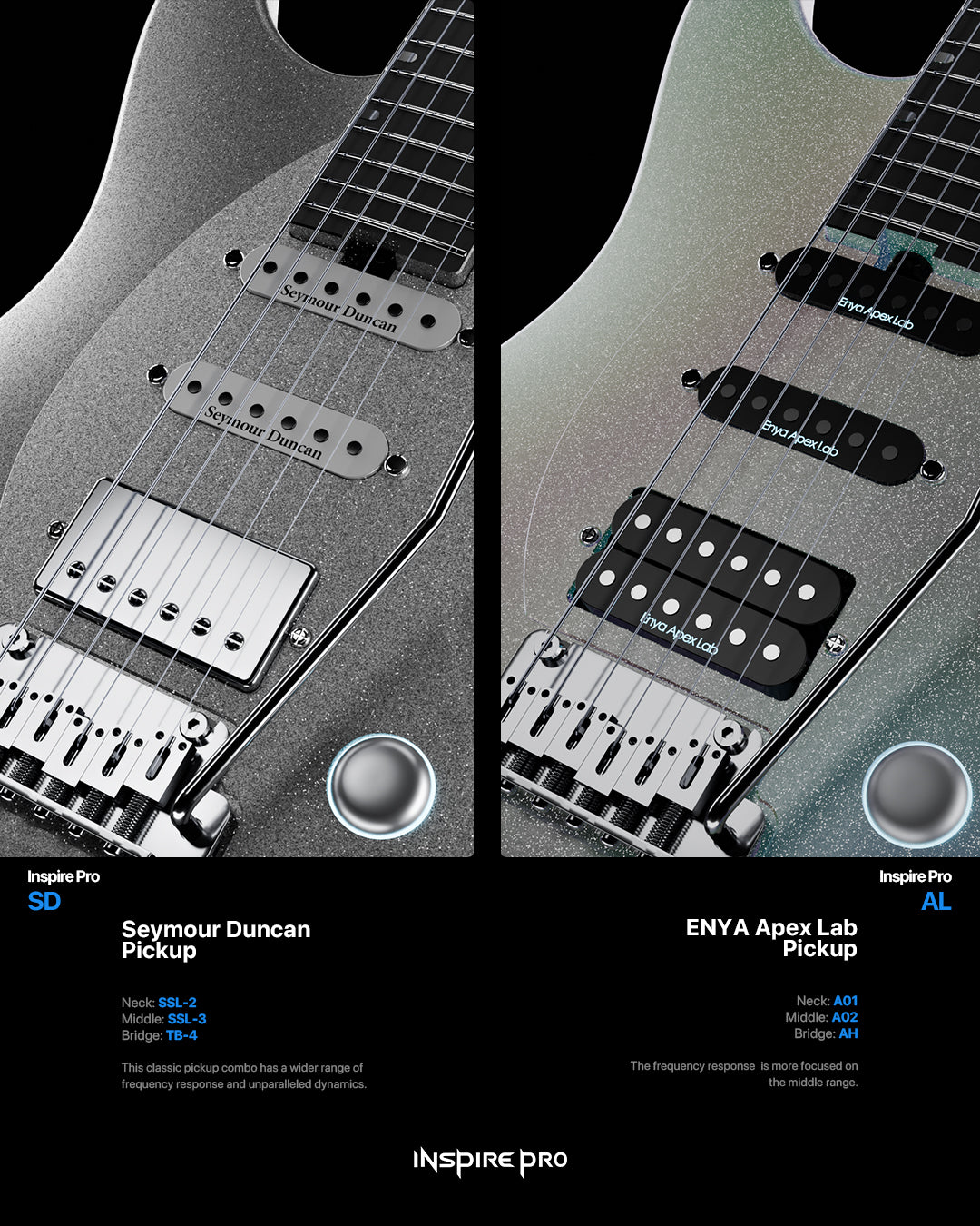 Đàn Guitar Điện Enya Inspire Pro AL - Apex Lab HSS, Carbon Fingerboard - Việt Music