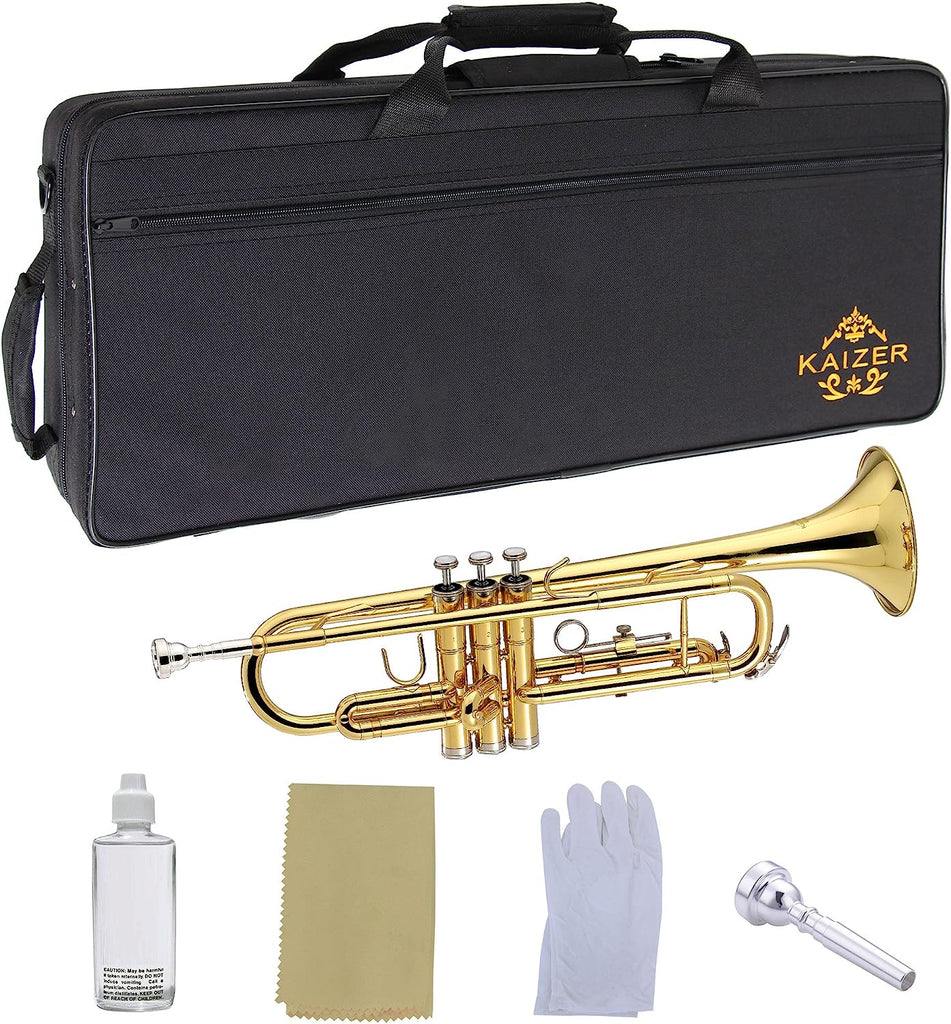 Kaizer Trumpet Bb B Flat Gold Lacquer Rose Brass