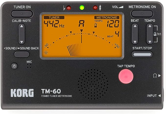 Korg TM60BK Tuner Metronome, Black