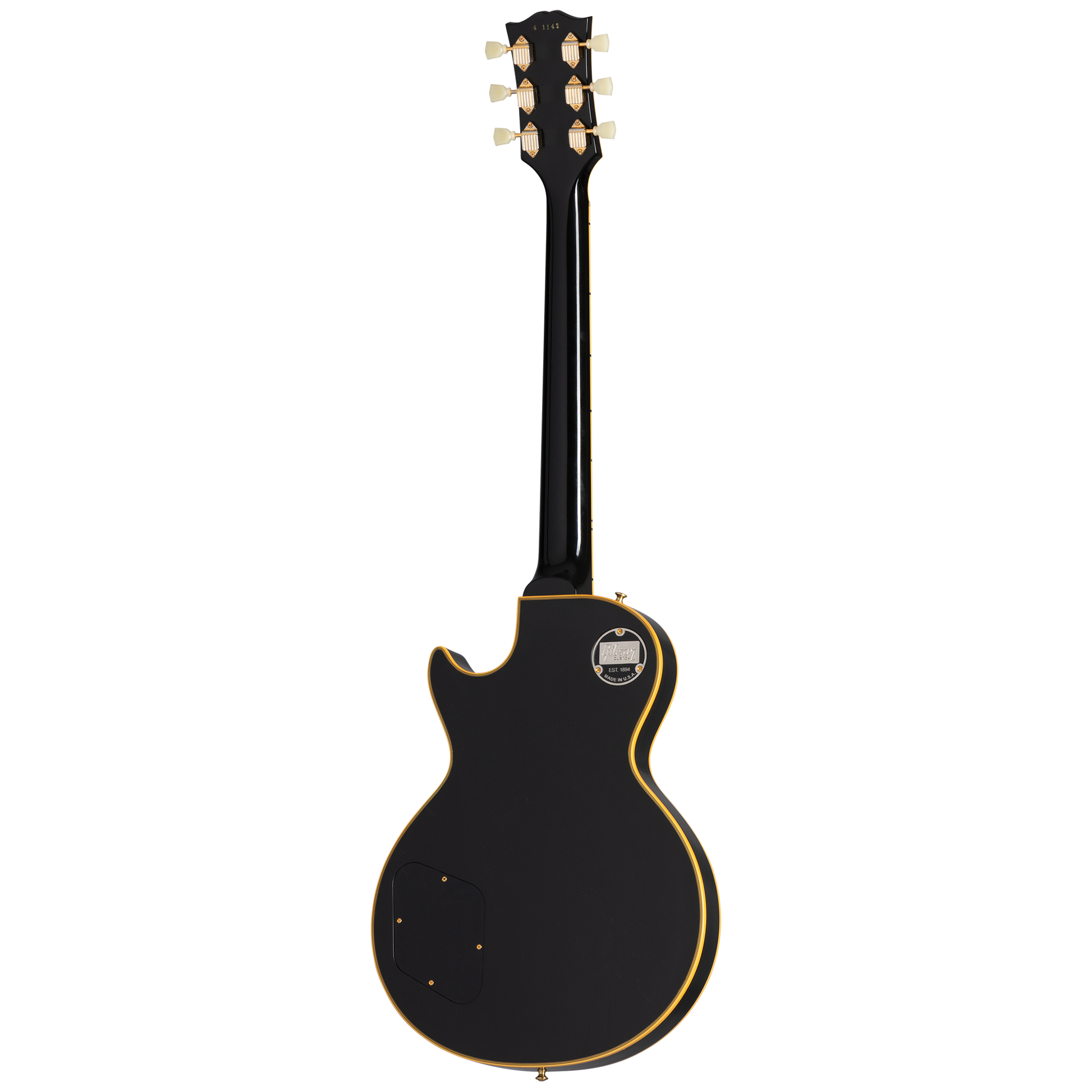 Đàn Guitar Điện Gibson Custom 1954 Les Paul Custom Staple Pickup Reissue VOS SS, Ebony Fingerboard, Ebony - Việt Music