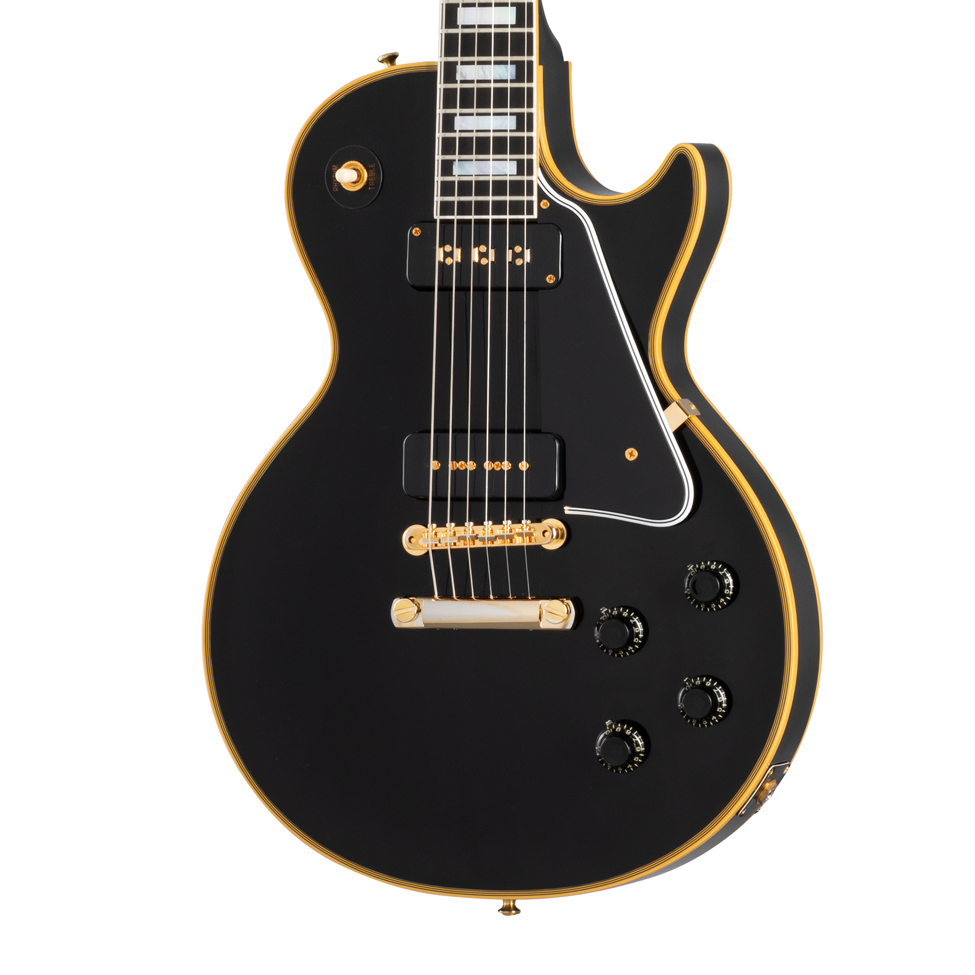 Đàn Guitar Điện Gibson Custom 1954 Les Paul Custom Staple Pickup Reissue VOS SS, Ebony Fingerboard, Ebony - Việt Music