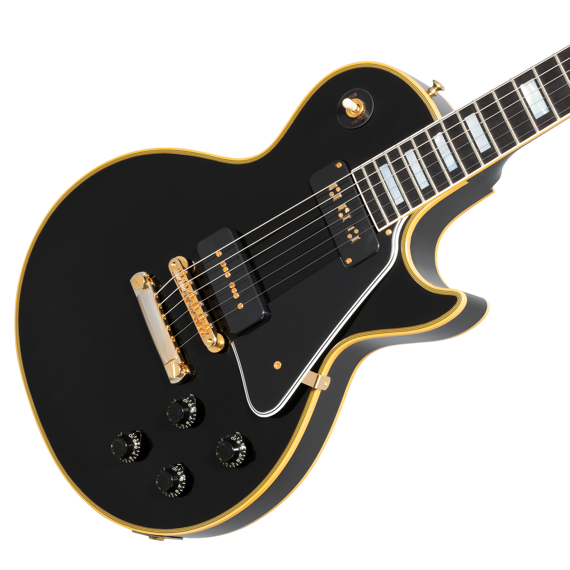 Đàn Guitar Điện Gibson Custom 1954 Les Paul Custom Staple Pickup Reissue VOS SS, Ebony Fingerboard, Ebony - Việt Music