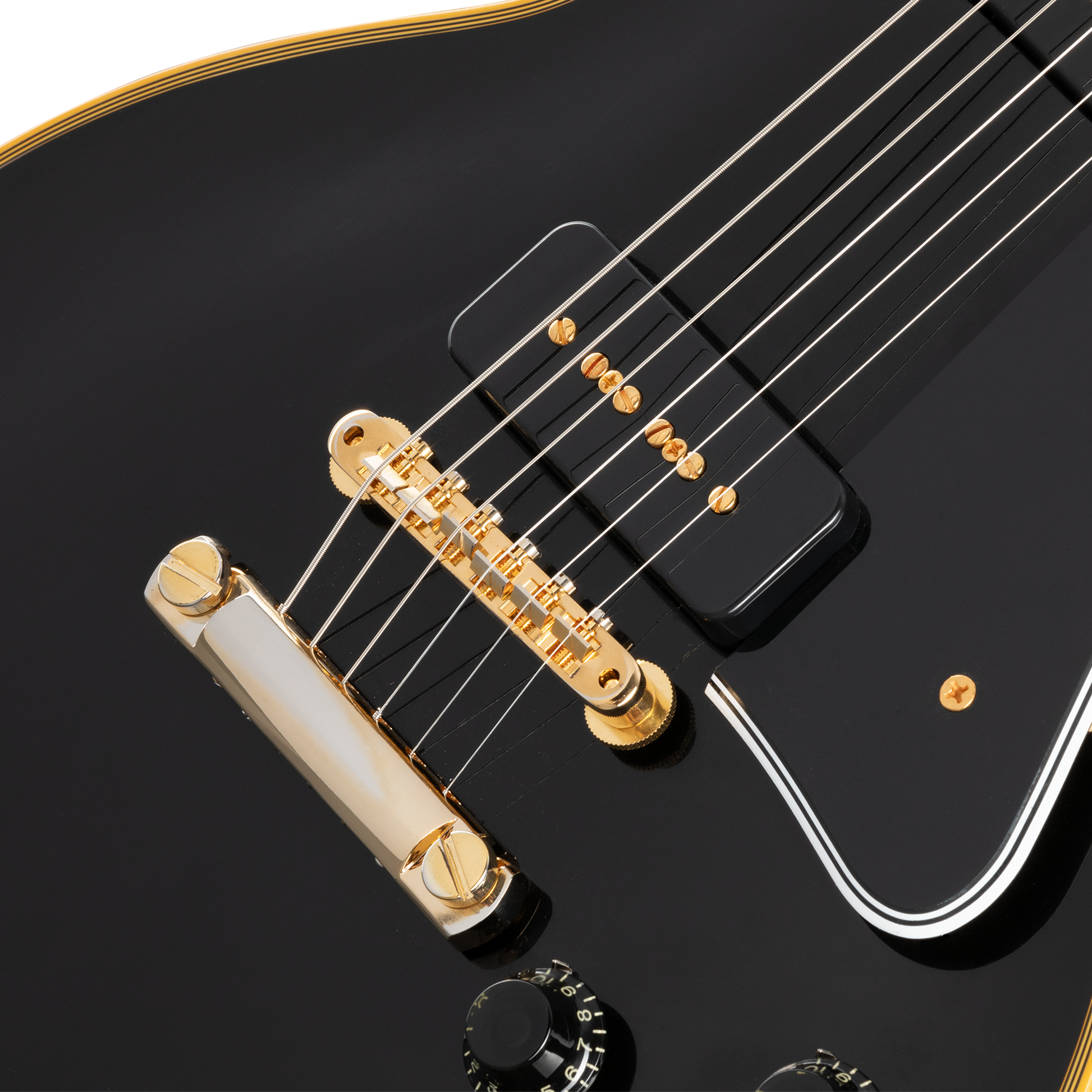 Đàn Guitar Điện Gibson Custom 1954 Les Paul Custom Staple Pickup Reissue VOS SS, Ebony Fingerboard, Ebony - Việt Music