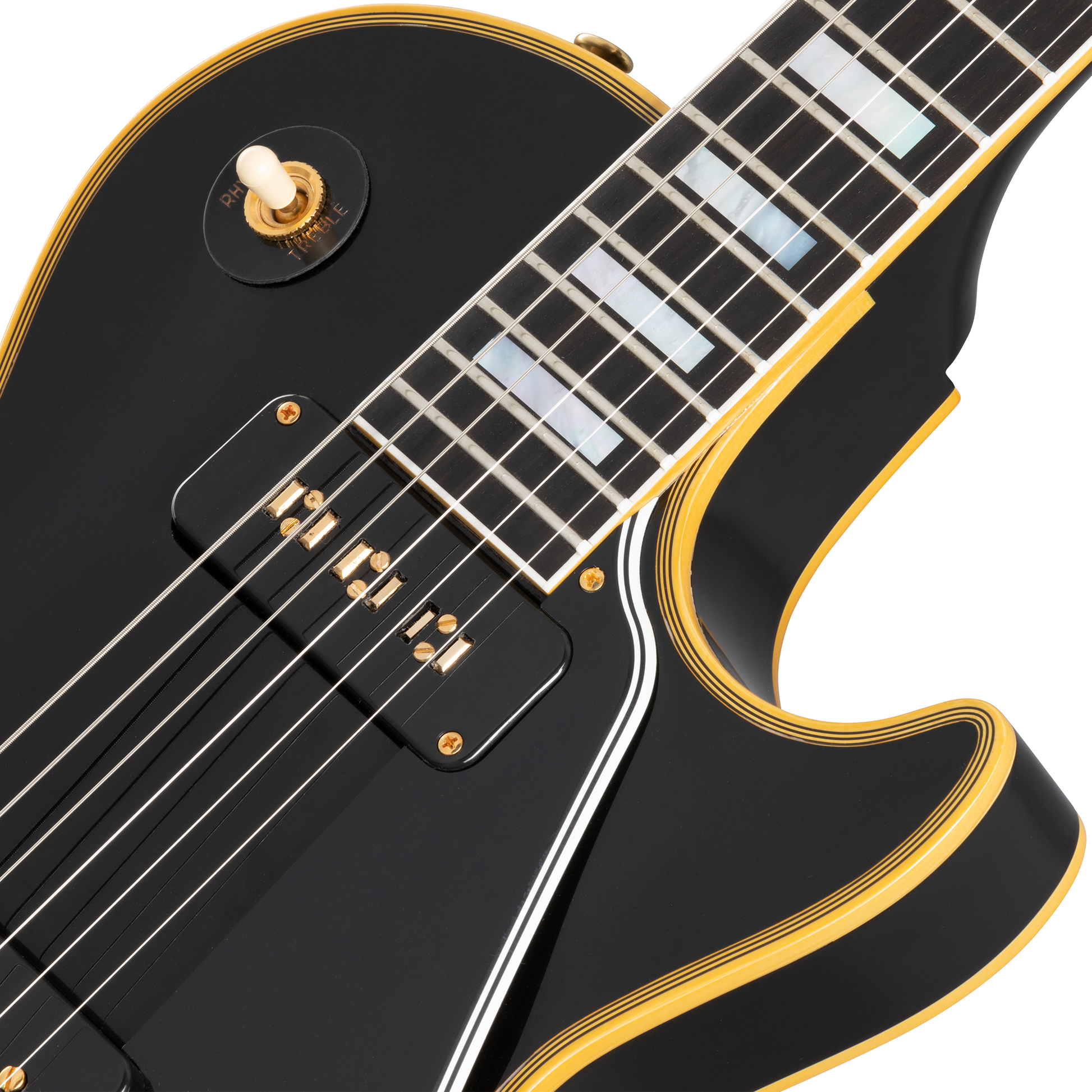 Đàn Guitar Điện Gibson Custom 1954 Les Paul Custom Staple Pickup Reissue VOS SS, Ebony Fingerboard, Ebony - Việt Music