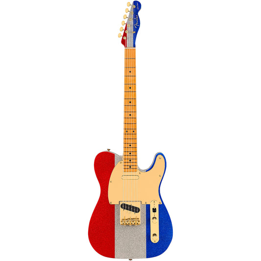 Đàn Guitar Điện Fender Artist Limited Edition Buck Owens Telecaster SS, Maple Finegerboard, Silver and Blue Sparkle - Việt Music