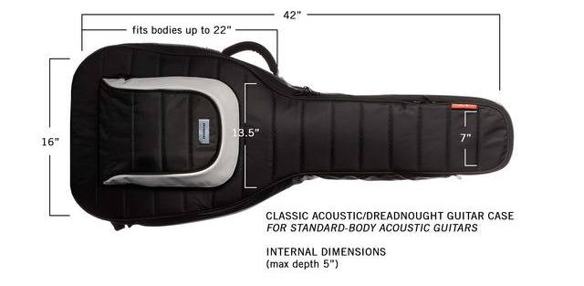 Bao Đàn Guitar MONO Classic Acoustic/Dreadnought Guitar Case, Màu Đen