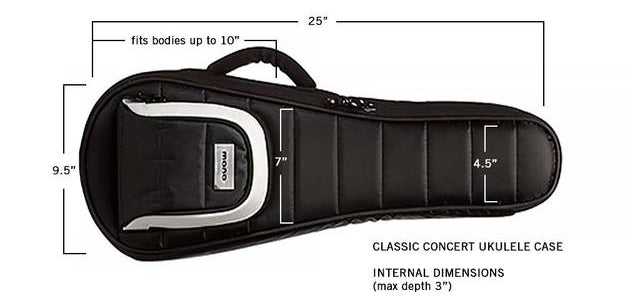 Bao Đàn Ukulele MONO Classic Concert Ukulele Case, Màu Đen