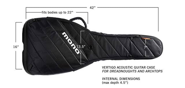 Bao Đàn Guitar MONO Vertigo Acoustic Guitar Case, Màu Đen