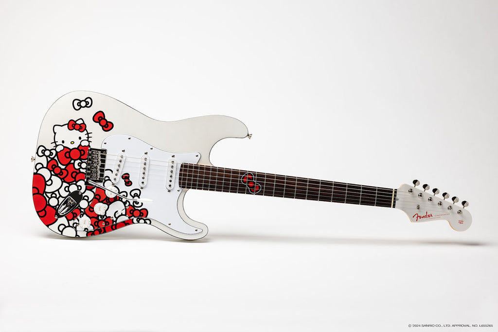 Đàn Guitar Điện Fender Made in Japan Limited Hello Kitty Stratocaster SSS, Rosewood Fingerboard