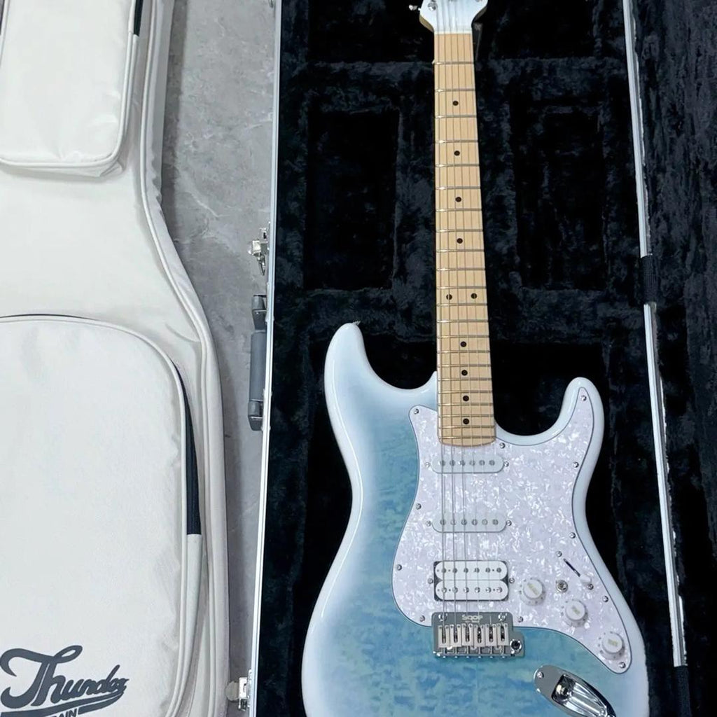 Đàn Guitar Điện Sqoe Limited Edition SEST699 HSS, Maple Fingerboard, Larimar Blue