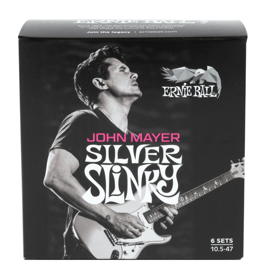 Dây Đàn Guitar Điện Ernie Ball P03817 John Mayer Silver Slinky Signature Nickel Plated Steel, 6pc - Việt Music