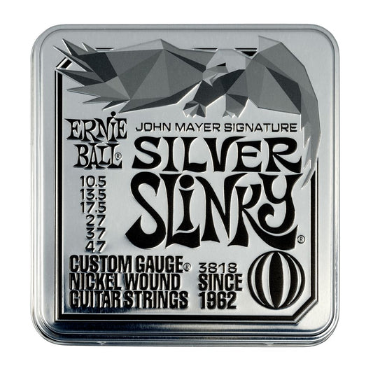 Dây Đàn Guitar Điện Ernie Ball P03818 John Mayer Silver Slinky Signature Nickel Plated Steel, 3pc - Việt Music