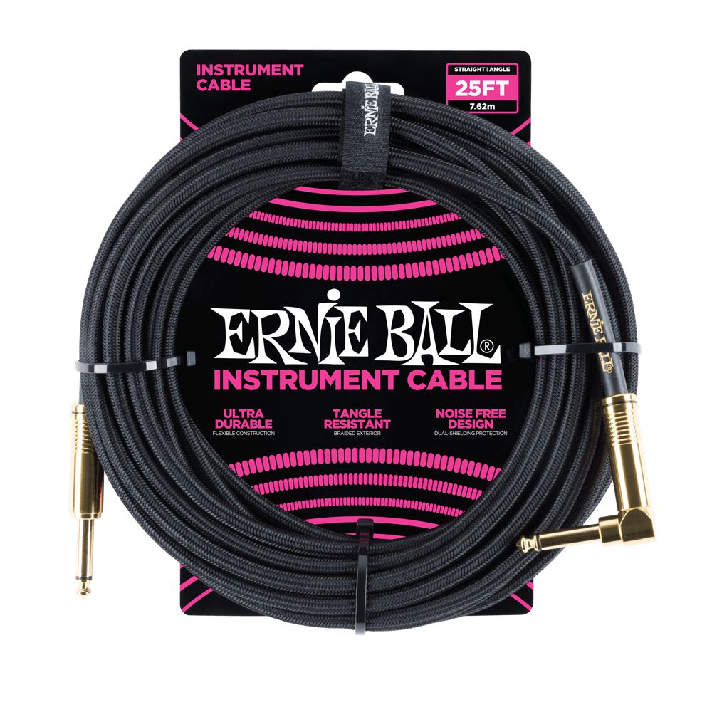 Dây Cáp Kết Nối Ernie Ball Braided Instrument Cable Straight To Straight - 25FT - Việt Music